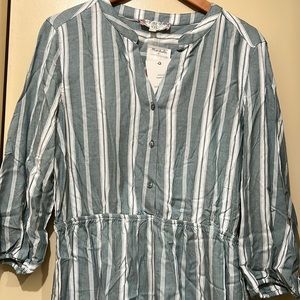 Stripped green dress